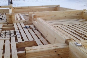 Начат монтаж деревянного дома 100 кв.м., п.Щербаковка 